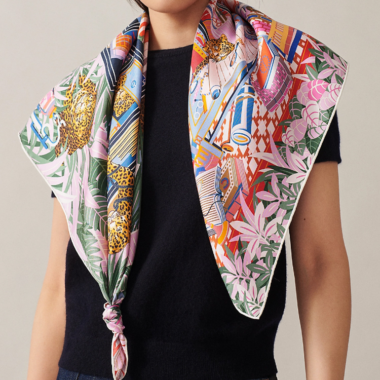 (Women) HERMES Twilly Scarf Women’s Multiple Colors 12 Leopards Design H904042S-02 圖 5