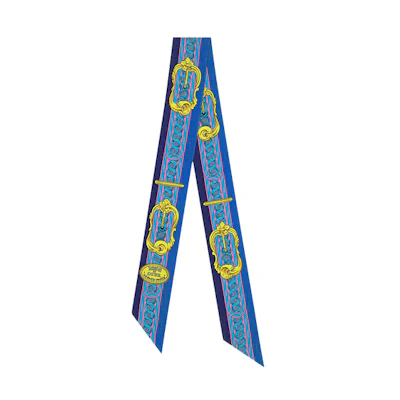 (Women) HERMES Twilly Silk Scarf - Equestrian Design H061517S-04