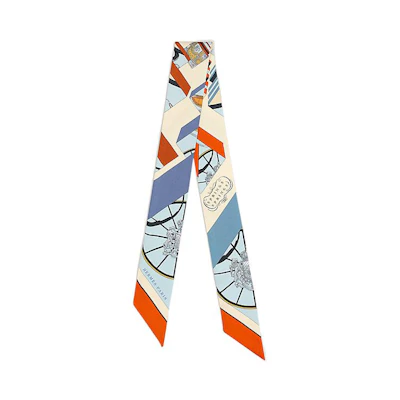 (Women) HERMES Twilly Silk Scarf "Spring in Motion" Women’s Accessory. H063932S-08