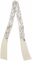 (Women) HERMES Twilly Silk Scarf Cream/Pearl Gray Accessory H853871S 15 (Women) HERMES Twilly Silk Scarf Cream/Pearl Gray Accessory H853871S 15