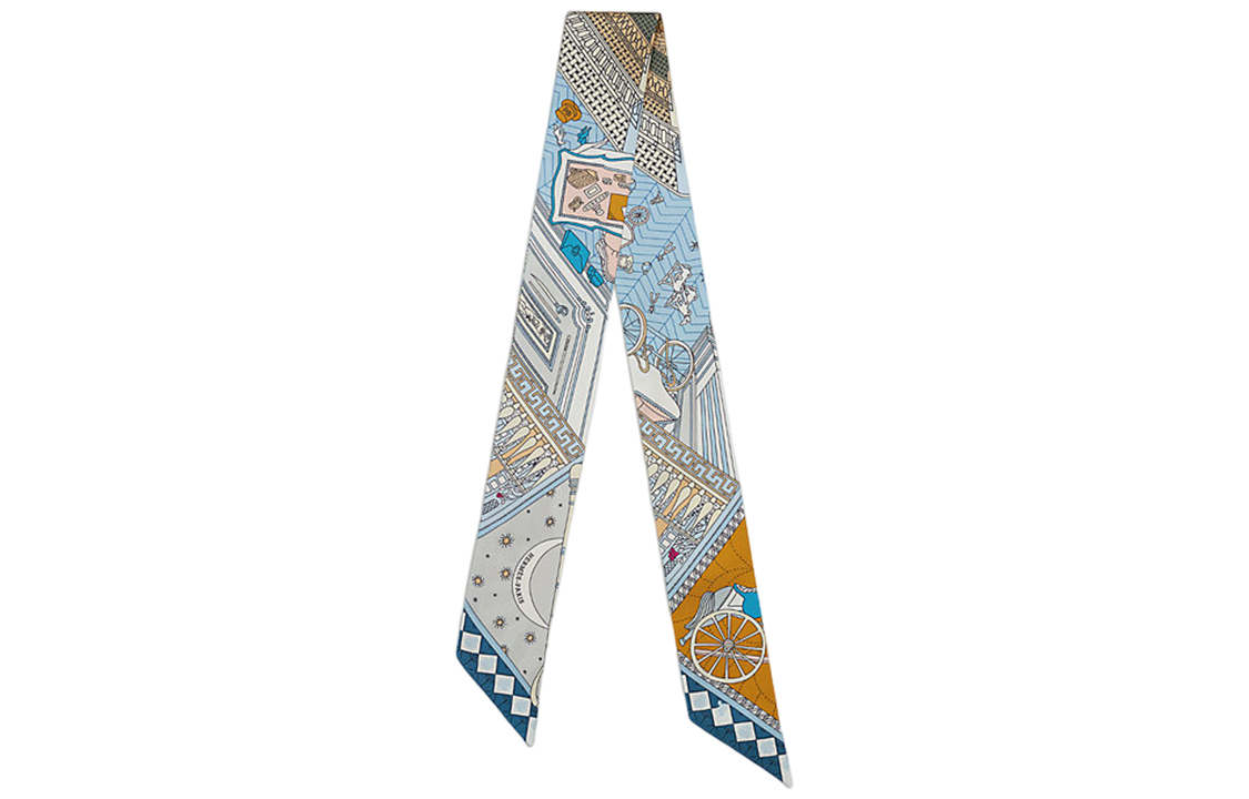 (Women) HERMES Twilly Silk Scarf for Women - Multicolor Luxury Accessory H063757S 03