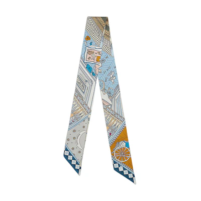 (Women) HERMES Twilly Silk Scarf for Women - Multicolor Luxury Accessory H063757S 03