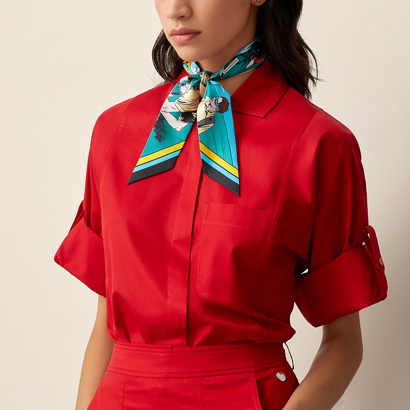 (Women) HERMES Twilly Silk Scarf for Women in Celestial Blue H063463S-01 圖 3