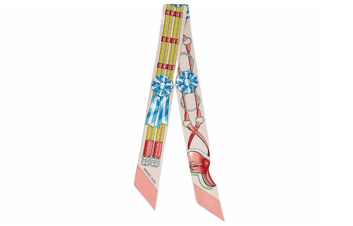 (Women) HERMES Twilly Silk Scarf for Women in Pink Beige. H061526S-11 圖 2