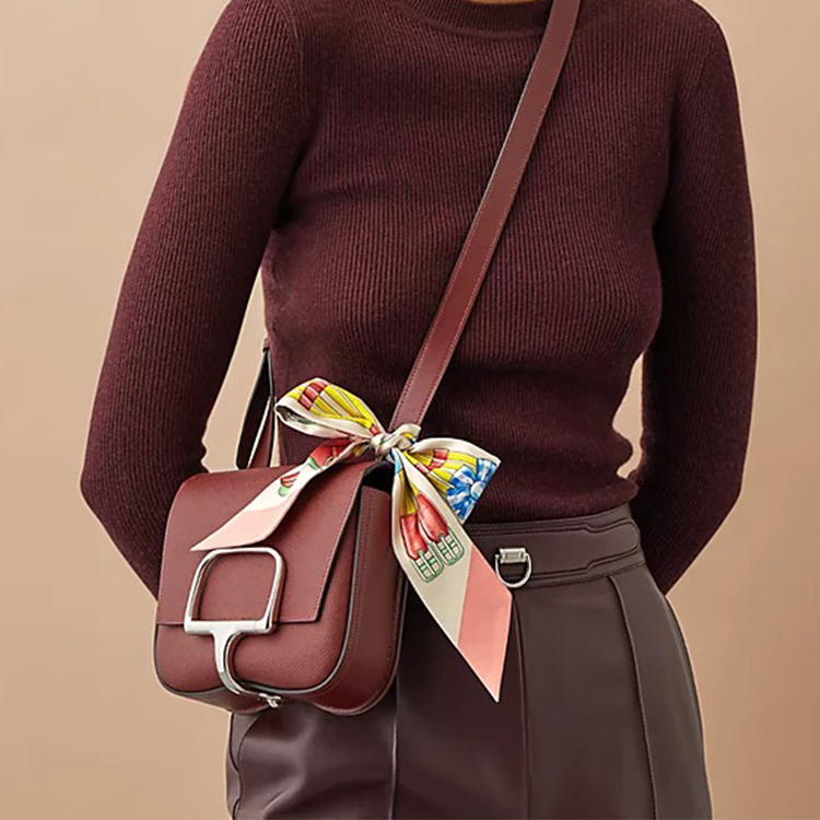 (Women) HERMES Twilly Silk Scarf for Women in Pink Beige. H061526S-11 圖 3