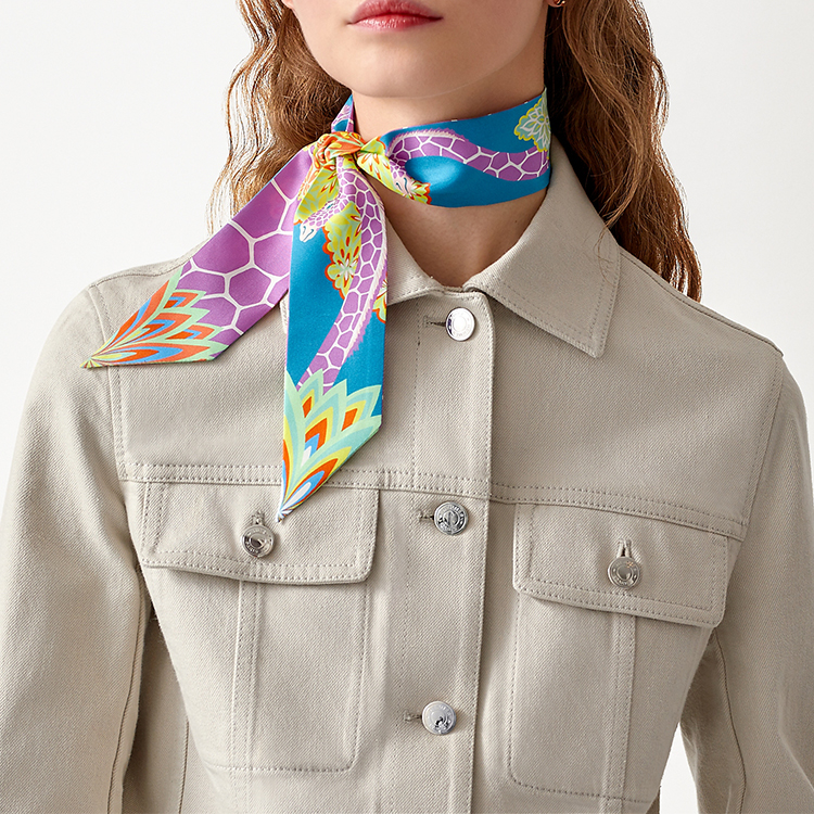 (Women) HERMES Twilly Silk Scarf in Lavender H063441S-12 圖 3