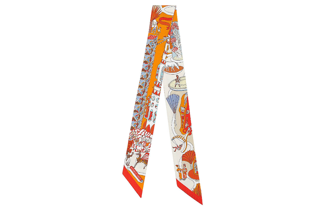 (Women) HERMES Twilly Silk Scarf Orange H063536S-05 圖 2