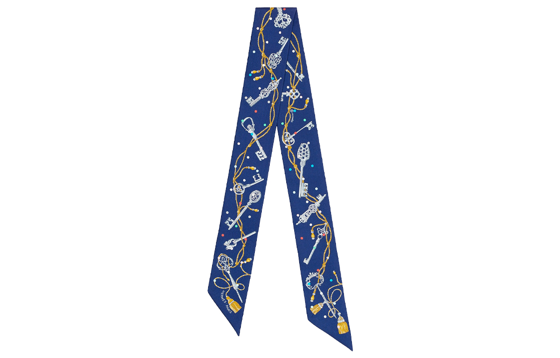 (Women) HERMES Twilly Silk Scarf with Polka Dots for Women. H063871S-07