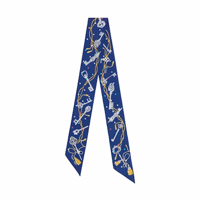 (Women) HERMES Twilly Silk Scarf with Polka Dots for Women. H063871S-07
