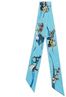 (Women) HERMES Twilly Space Horse Silk Scarf for Women. H063573S 02 (Women) HERMES Twilly Space Horse Silk Scarf for Women. H063573S 02