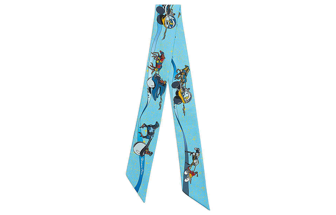 Order (W) HERMES Pañuelo de Seda Twilly Space Horse para Mujer. H063573S 02