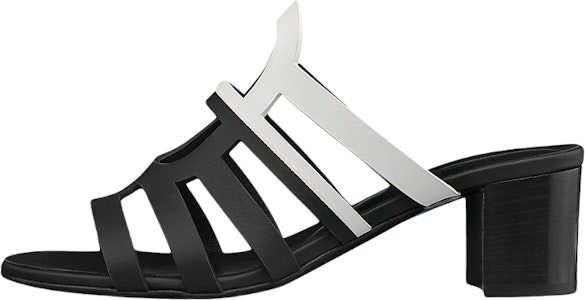 HERMES 愛馬仕 雙色小牛皮高跟涼鞋 女款 黑色 Buy HERMES 愛馬仕 雙色小牛皮高跟涼鞋 女款 黑色