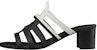 (W) HERMES Sandal Kulit Anak Lembu Dua Nada Bertumit Tinggi 'Hitam' H211210Z-01