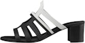 Buy (W) HERMES Sandal Kulit Anak Lembu Dua Nada Bertumit Tinggi 'Hitam' H211210Z-01