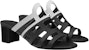(W) HERMES Sandal Kulit Anak Lembu Dua Nada Bertumit Tinggi 'Hitam' H211210Z-01