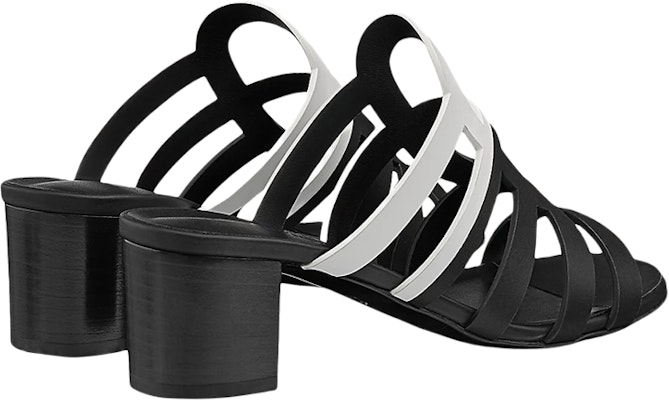 (Women) HERMES Two-Tone Calfskin High Heel Sandals 'Black' H211210Z-01 Lookbook (Women) HERMES Two-Tone Calfskin High Heel Sandals 'Black' H211210Z-01