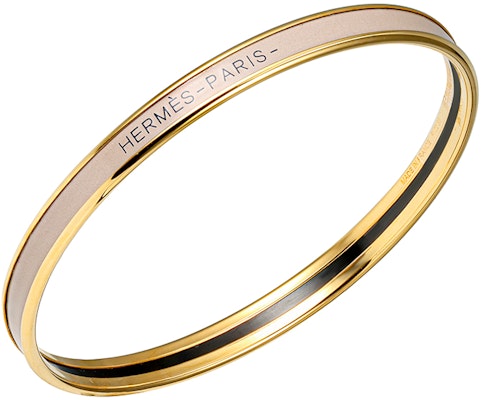 (W) HERMES Gelang Enamel Wanita Abu Gajah dengan Aksesoris Berlapis Emas. H240001F19 Lookbook (W) HERMES Gelang Enamel Wanita Abu Gajah dengan Aksesoris Berlapis Emas. H240001F19