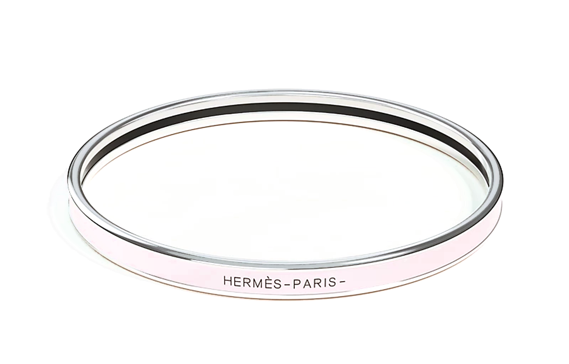 (Women) HERMES Uni Logo Palladium Plated Bracelet for Women - Mauve. H240001FP1Z62