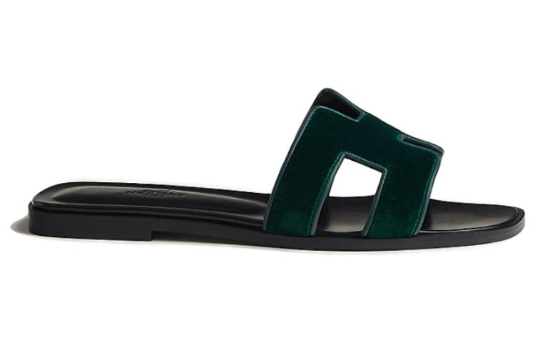 (W) HERMES Velvet 'Lightweight Versatile Green Slides' 圖 2