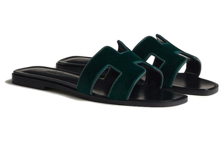 (W) HERMES Velvet 'Lightweight Versatile Green Slides' 圖 3