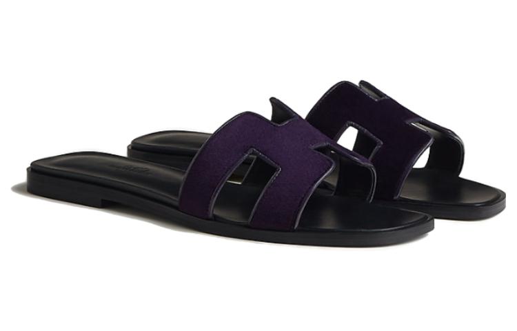 (W) HERMES Velvet 'Purple Slides' 圖 3