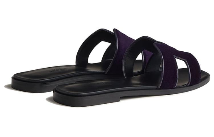 (W) HERMES Velvet 'Purple Slides' 圖 5