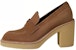 (W) HERMES Velvet Comfort Tumit Tinggi 7cm 'Elegan Tumit Blok Coklat' H212053Z-E5