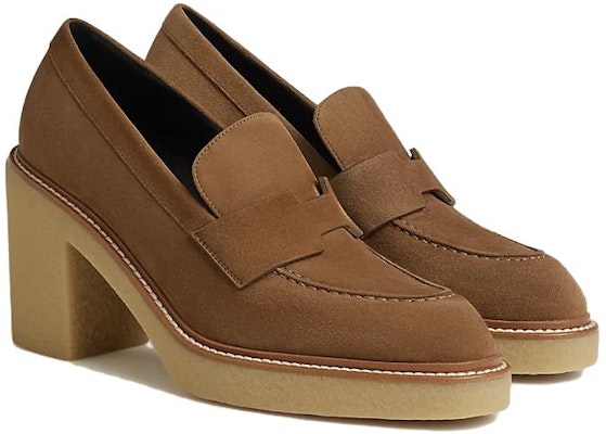 (W) 에르메스 벨벳 7cm 컴포트 청키힐 (브라운) H212053Z-E5 Lookbook (W) 에르메스 벨벳 7cm 컴포트 청키힐 (브라운) H212053Z-E5
