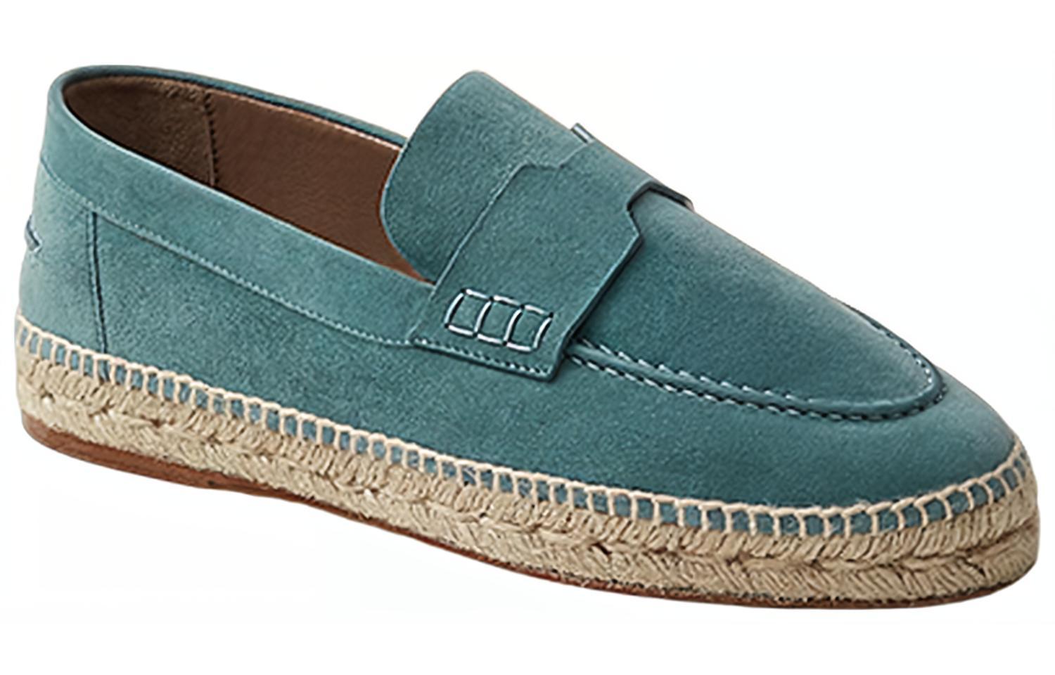 Order (W) 爱马仕天鹅绒平底鞋“蓝色” H211138Z-6U