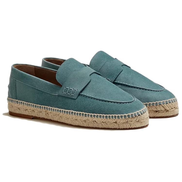 Lookbook (W) 爱马仕天鹅绒平底鞋“蓝色” H211138Z-6U