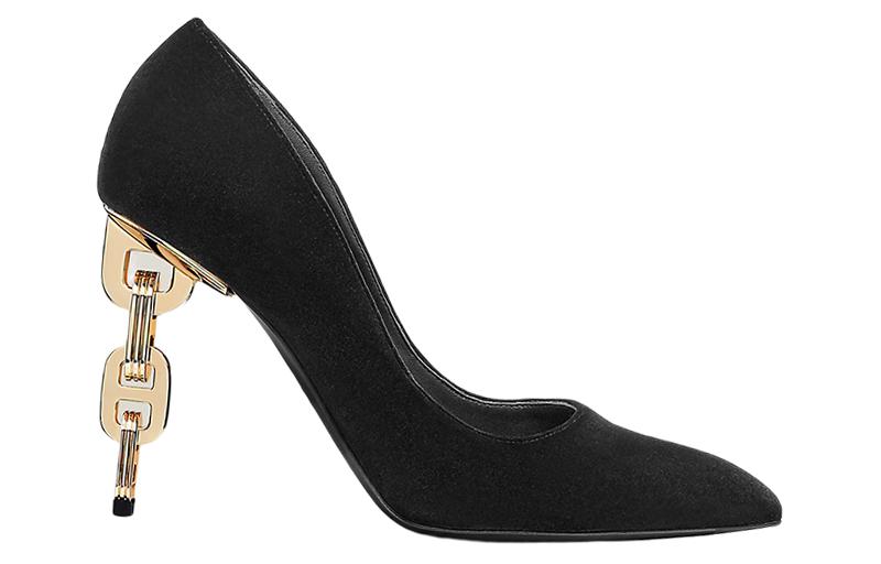 Order (W) 爱马仕黑色天鹅绒高跟鞋 H212009Z-02