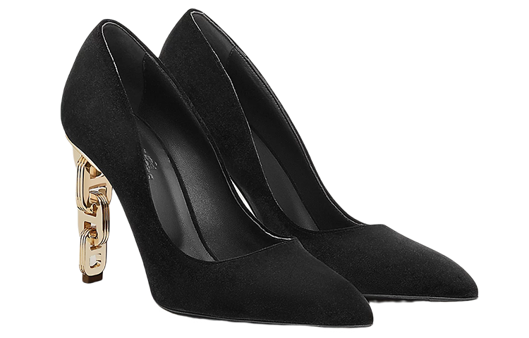 Lookbook (W) 爱马仕黑色天鹅绒高跟鞋 H212009Z-02