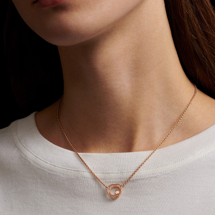 (Women) HERMES Vertige Heart Necklace Extra Small Accessory. H119311B-00ST 圖 4