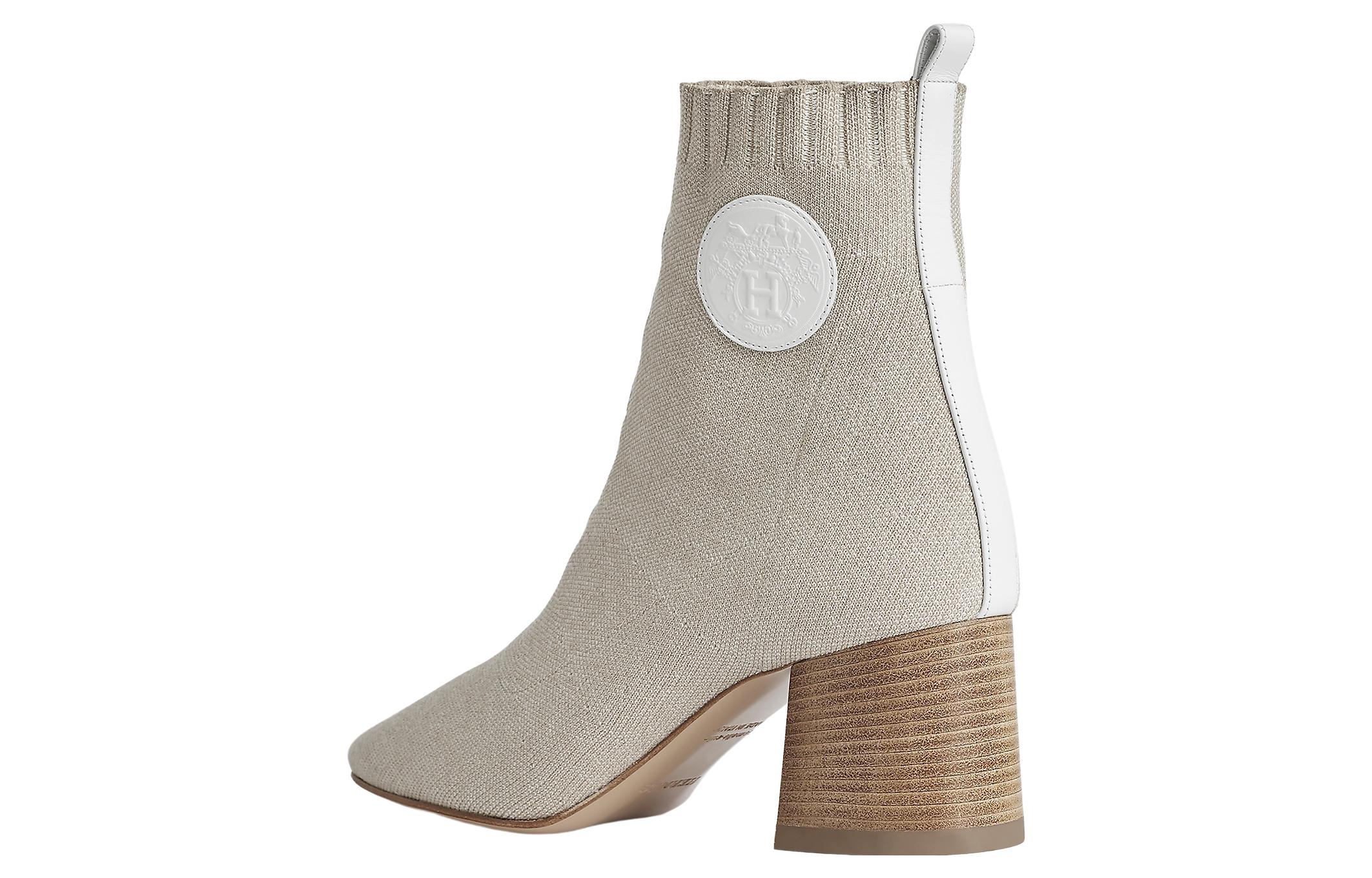 Lookbook HERMES愛馬仕 Volver 織物 百搭時尚 短靴 女款 灰色