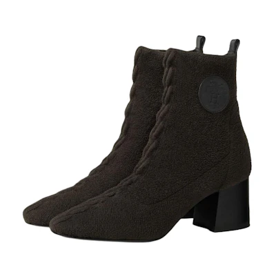 (W) HERMES Volver Ankle Boot 'Black Pointed Toe'