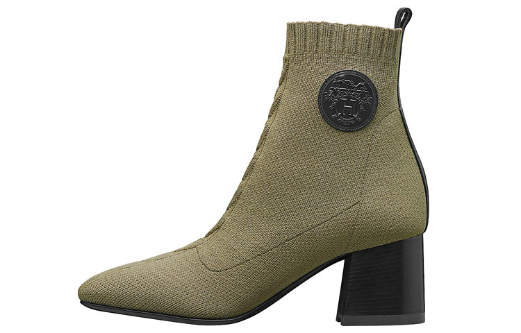 (Women) HERMES Volver Knit Ankle Boot 'Pine Green' H192034Z-6W
