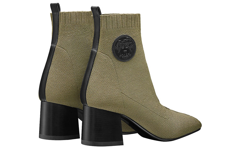 Shop (W) エルメス Volver ニットアンクルブーツ「パイングリーン」 H192034Z-6W