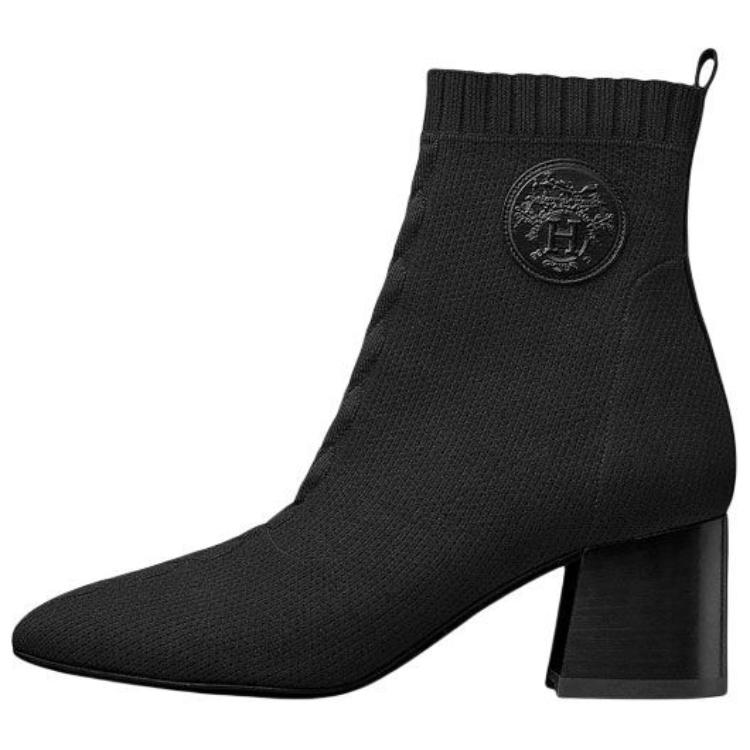 (Women) HERMES Volver Knit Booties 'Black' H192034Z-02