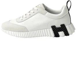(Women) HERMES White Bouncing Calfskin Low-Top Casual Lace-Up Sneakers H242250Z 90 (Women) HERMES White Bouncing Calfskin Low-Top Casual Lace-Up Sneakers H242250Z 90