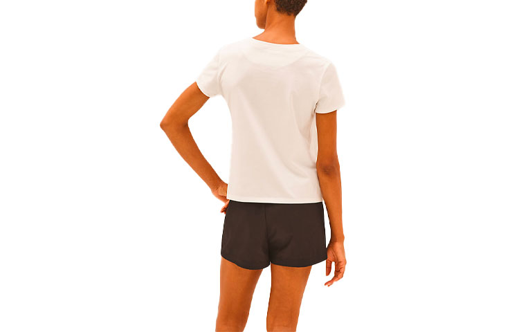 Lookbook (Women) HERMES White Pocket Short Sleeve T-Shirt H1E4609DG90