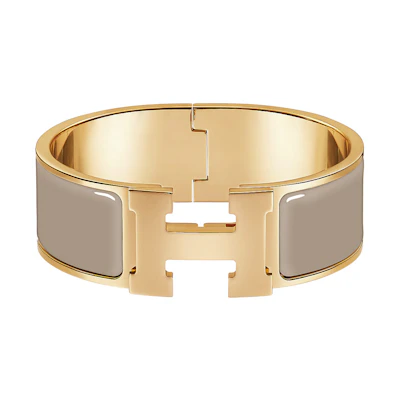 (Women) HERMES Wide Clac H Gold Plated Bracelet H300001F-19