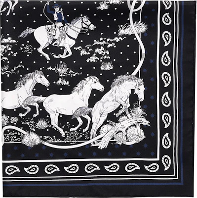 (Women) HERMES Wild Mustang Print Scarf Women’s Black/White H043941S 15 Lookbook (Women) HERMES Wild Mustang Print Scarf Women’s Black/White H043941S 15