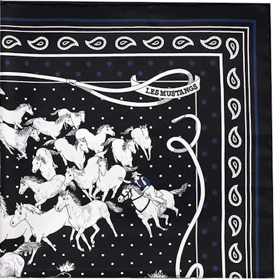 (Women) HERMES Wild Mustang Print Scarf Women’s Black/White H043941S 15 Shop (Women) HERMES Wild Mustang Print Scarf Women’s Black/White H043941S 15