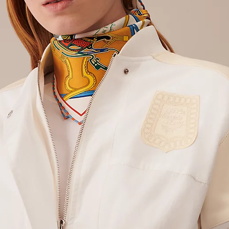 (Women) HERMES Women’s Silk Scarf Yellow Twill with Hand-Rolled Edges. H893989S02 圖 3