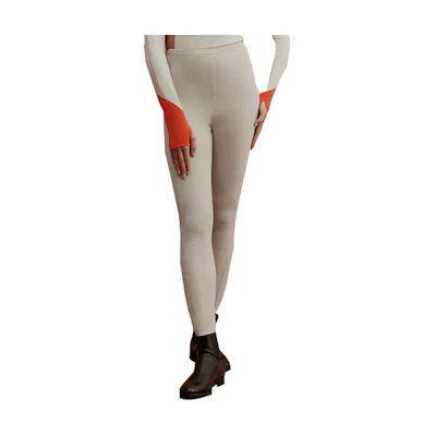 (Women) HERMES Women’s Slim Fit Solid Color Leggings with Hidden Zipper Grey H800726EV02