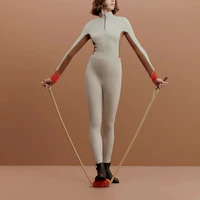 Lookbook (Women) HERMES Women’s Slim Fit Solid Color Leggings with Hidden Zipper Grey H800726EV02