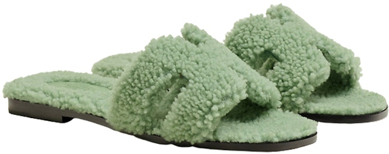 HERMES 愛馬仕 羊毛涼鞋 女款 綠色 Lookbook HERMES 愛馬仕 羊毛涼鞋 女款 綠色