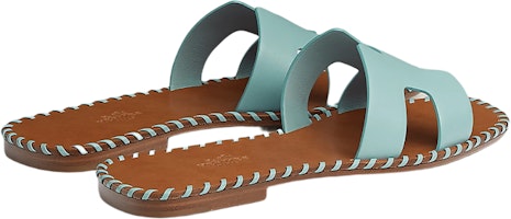 HERMES 愛馬仕 編織小牛皮涼鞋 女款 藍色 Shop HERMES 愛馬仕 編織小牛皮涼鞋 女款 藍色