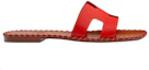 Order (W) HERMES 编织小牛皮凉鞋 '红色' H221110Z-Z4