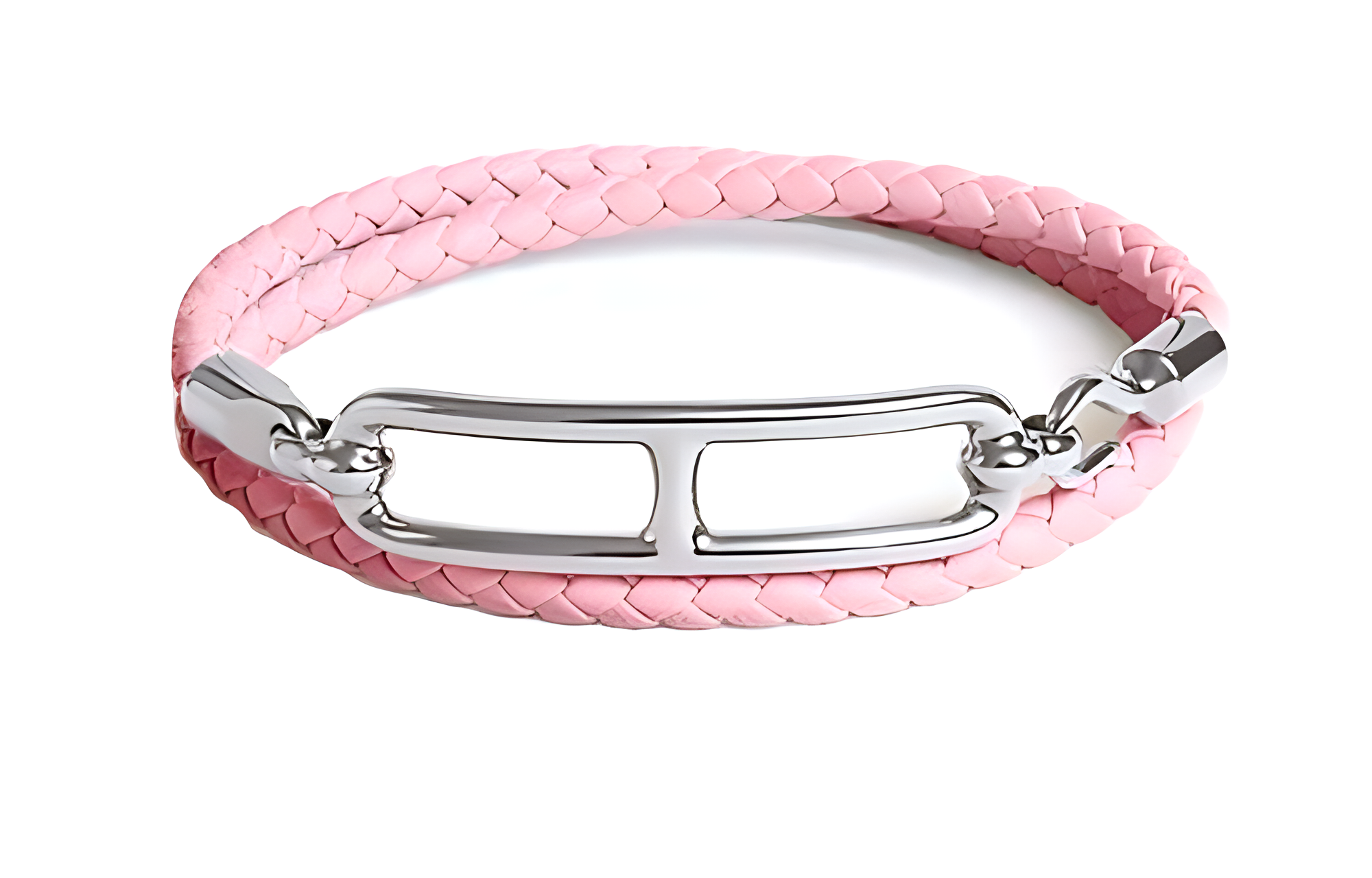 (Women) HERMES Woven Design Bracelet -  Pink H071727FP3QT1